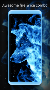 اسکرین شات برنامه Ice Fire Wolf Wallpaper 2