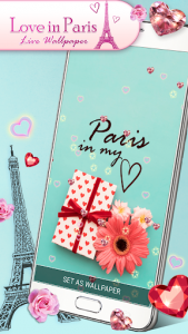 اسکرین شات برنامه Love in Paris Live Wallpaper 5