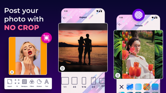اسکرین شات برنامه No Crop Profile Pic Customizer 1