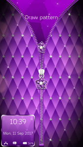 اسکرین شات برنامه Purple Diamond Flower Zipper 1