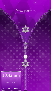 اسکرین شات برنامه Purple Diamond Flower Zipper 3