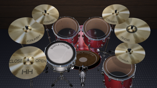 اسکرین شات 4 برنامه Simple Drums Basic - 3D Drums