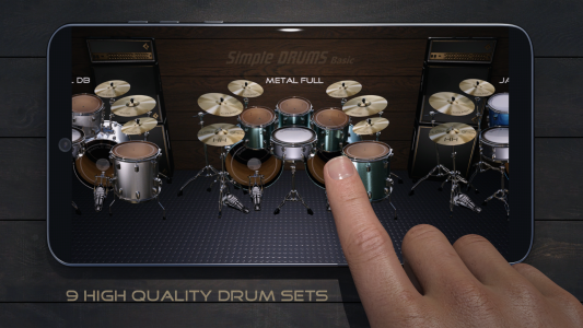 اسکرین شات 2 برنامه Simple Drums Basic - 3D Drums