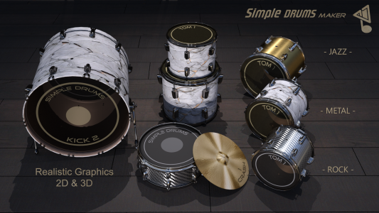 اسکرین شات برنامه Drums Maker: Drum simulator 4