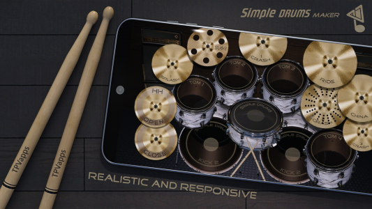 اسکرین شات 2 برنامه Drums Maker: Drum simulator