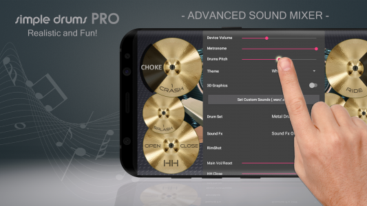 اسکرین شات برنامه Simple Drums Pro: Virtual Drum 4