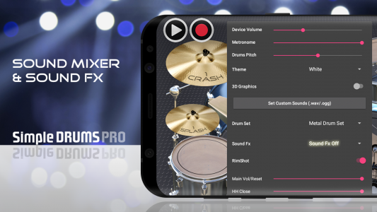 اسکرین شات برنامه Simple Drums Pro: Virtual Drum 6