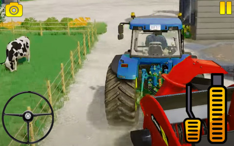 اسکرین شات بازی Tractor Driving farm game 1