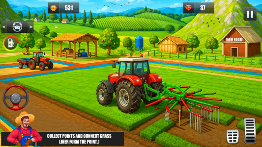 اسکرین شات 1 بازی Real Tractor Driving Games