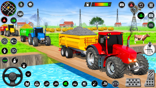 اسکرین شات بازی Real Tractor Driving Games 1