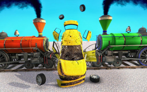 اسکرین شات برنامه Train Derby Demolition - Car Destruction Simulator 4