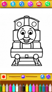 اسکرین شات برنامه Train Coloring Book & Drawing Game 7