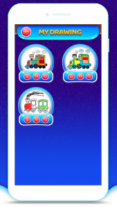 اسکرین شات برنامه Train Coloring Book Game 8