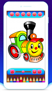 اسکرین شات برنامه Train Coloring Book Game 7