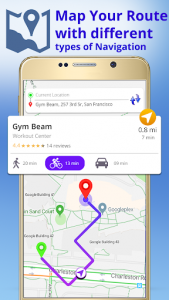 اسکرین شات برنامه GPS Live Map Navigation - Smart Traveler 1