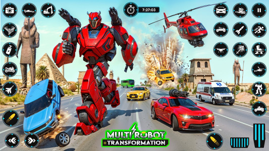 اسکرین شات بازی Robot Transform Car Games 3D 1