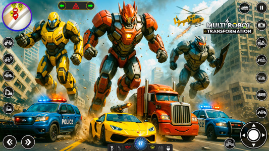 اسکرین شات 4 بازی Robot Transform Car Games 3D