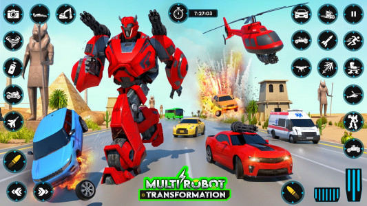 اسکرین شات بازی Robot Transform Car Games 3D 1