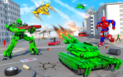 اسکرین شات بازی US Army Robot Transformation Jet Robo Car Tank War 8