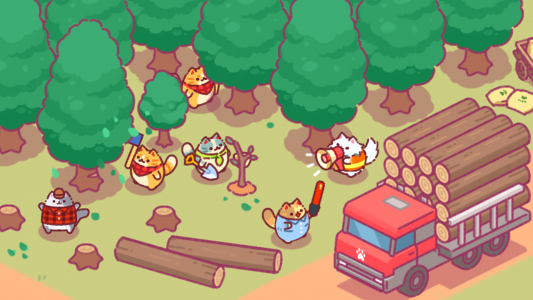اسکرین شات 5 بازی Lumbercat: Cute Idle Tycoon