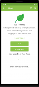 اسکرین شات 5 برنامه Auto USB Tethering