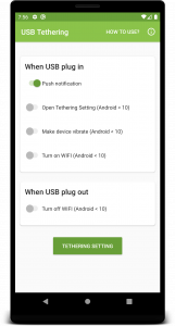 اسکرین شات برنامه Auto USB Tethering 3