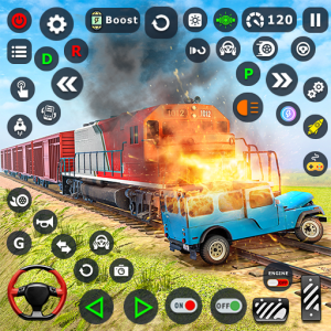 اسکرین شات برنامه Train Car Crash Derby Game 3D 2