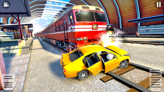 اسکرین شات برنامه Train Car Crash Derby Game 3D 5