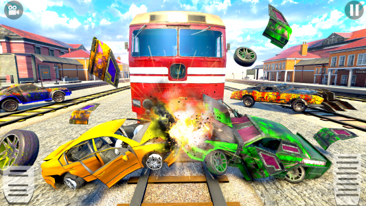 اسکرین شات برنامه Train Car Crash Derby Game 3D 4