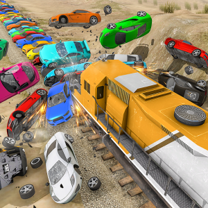 اسکرین شات برنامه Train Car Crash Derby Game 3D 4