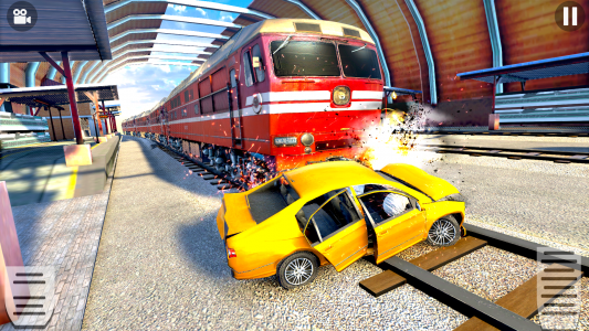 اسکرین شات برنامه Train Car Crash Derby Game 3D 2