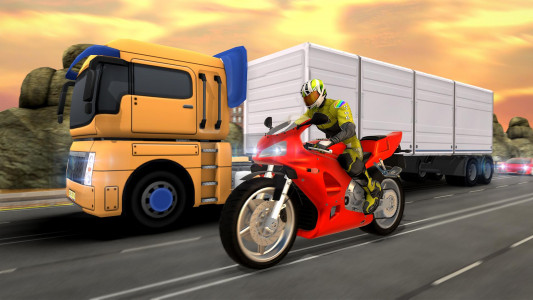 اسکرین شات بازی Highway Motorcycle: Bike Game 1