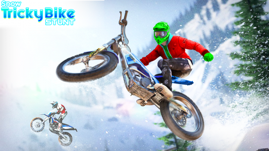 اسکرین شات برنامه Snow Tricky Bike Stunt Race 3D 1