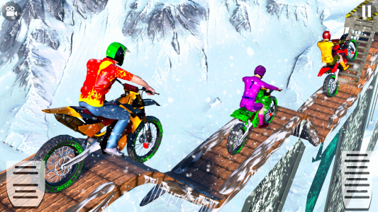 اسکرین شات برنامه Snow Tricky Bike Stunt Race 3D 4