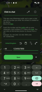 اسکرین شات 3 برنامه Click to chat