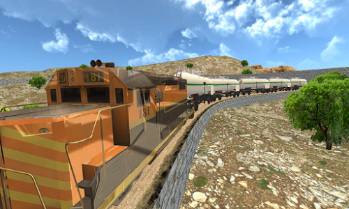 اسکرین شات برنامه Oil Tanker Train Driving Sim : Cargo Train Uphill 2