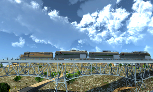 اسکرین شات برنامه Oil Tanker Train Driving Sim : Cargo Train Uphill 5