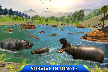 اسکرین شات برنامه Wild Hippo Beach Simulator 4