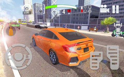 اسکرین شات برنامه City Car Simulator 2020: Civic Driving 2