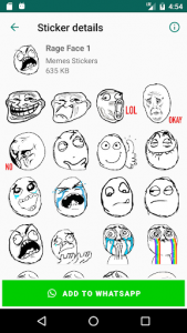اسکرین شات برنامه Troll Face Memes Stickers pack for WhatsApp 3
