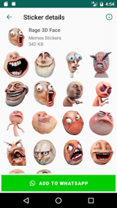 اسکرین شات برنامه Troll Face Memes Stickers pack for WhatsApp 2