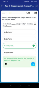 اسکرین شات برنامه English Grammar Test 2