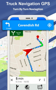 اسکرین شات برنامه Truck GPS – Navigation, Directions, Route Finder 1
