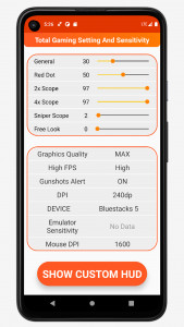 اسکرین شات برنامه FF HUD Sensitivity 3