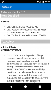 اسکرین شات برنامه Micromedex Drug Reference 4