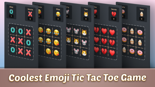 اسکرین شات 1 بازی Tic Tac Toe Emoji
