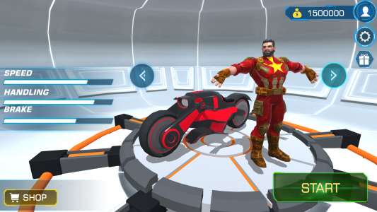 اسکرین شات بازی Super Hero Bike Stunt Racing 1