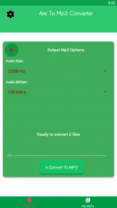 اسکرین شات 2 برنامه AMR to MP3 Converter