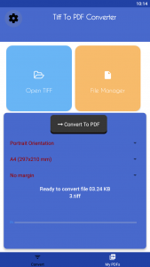 اسکرین شات برنامه TIFF to PDF Converter - Conver 1