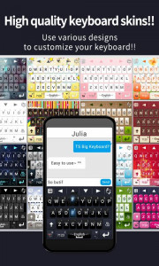 اسکرین شات 2 برنامه TS Big Keyboard [4Languages]